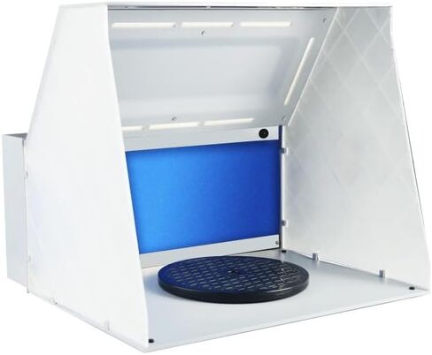 HUBEST البخاخة رذاذ بندقية الطلاء كشك عدة، كشك الطلاء مع مروحة قوية، مرشح طبقة 2، 7.5 "طاولات بدوره لنموذج اللوحة الحرفية هواية DIY مسمار نموذج أجزاء in Kuwait