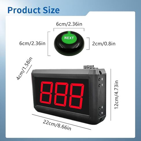 احصل على نظام اتصال لاسلكي في قائمة انتظار الأرقام مع 1 خذ عرض الرقم 2 زر الاتصال التالي 1 موزع التذاكر قائمة التذاكر المكونة من 3 أرقام للمطعم والمستشفى والعيادة والبنك in Kuwait