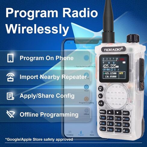 (4th Generation) TIDRADIO TD-H8 10Watt Ham Radio,APP Programming,Spectrum Analysis,SMS Message Text,Online Firmware Update,Version Switch,Multi-Band AM/FM/NOAA Weather Receiver Handheld Two Way Radio in Saudi Arabia