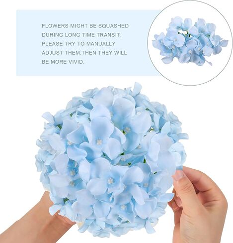 32 قطعة من زهور الكوبية الاصطناعية من Auihiay رؤوس زهرة الكوبية البيضاء مع سيقان لحفلات الزفاف المركزية لتزيين حفلات المنزل والحديقة in Kuwait