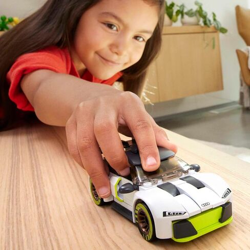 مجموعة ألعاب بناء سيارات السباق من ميجا هوت ويلز، أودي R8 LMS GT2 مع 73 قطعة، 1 سائق مجسم صغير، أبيض، أفكار هدايا للأطفال بعمر 5 سنوات فما فوق in Saudi Arabia