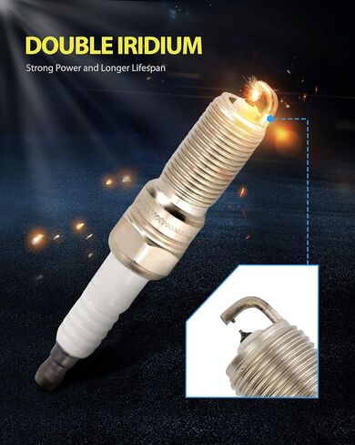 PHILTOP 90083 Double Iridium Spark Plugs, LTR5BI-13 3811 Replacement for 2006-2013 Mazda3 Mazda6, 2008-2010&2012-2015 Mazda5, 2010-2012 CX7, 2009-2011 Tribute, OE Fine Wire Spark Plug(4 Pack) in Kuwait