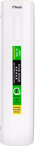 Five Star 1 Inch 3 Ring Binder, Plastic, Red (38896) in Saudi Arabia