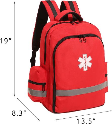 First Aid Backpack Bags Empty First Responder Bag for Trauma Medical Trauma Bag Medication Safety Backpack Rec Travel Paramedic Bag for First Responder Organizer case(Blue bag only) (Blue) in Saudi Arabia
