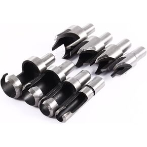AUNMAS Wood Plug Cutter Set, Carbon Steel Tapered Design, Drill Bits for Woodworking Hole Repair in Kuwait