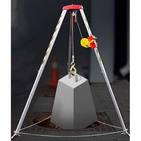 Confined Space Tripod - Adjustable Rescue Tripod with Self-Locking Device for Firefighting and Manhole Rescue, Supports 1200-2600 Lbs in Kuwait