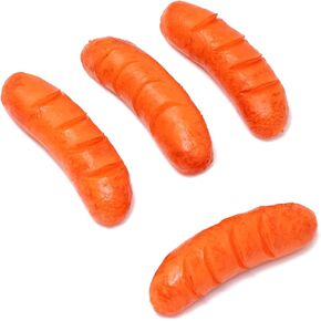 4PCS Funny Artificial Hot Dog Fake Lifelike Sausage Model Ornament Simulated Food Photography Props for Home Party Tabletop Decoration in Kuwait