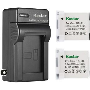شاحن بطارية جداري من Kastar متوافق مع Canon IXY 110F، IXY 220F، IXY 420F، IXY 430F، IXY 90F، PowerShot A2300 A2300 is، PowerShot A2400 A2400 is، PowerShot A2500 A2500 is الكاميرات in Kuwait