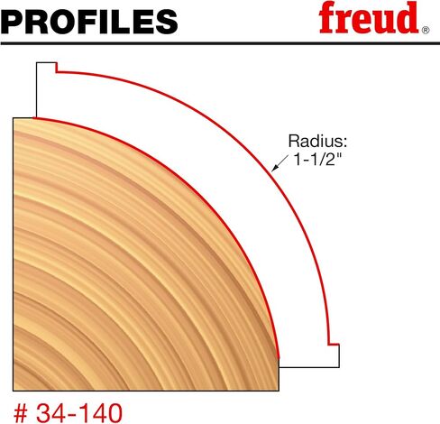 Freud 34-140: 1-1/2" Radius Rounding Over Bit with 1/2" Shank in Saudi Arabia