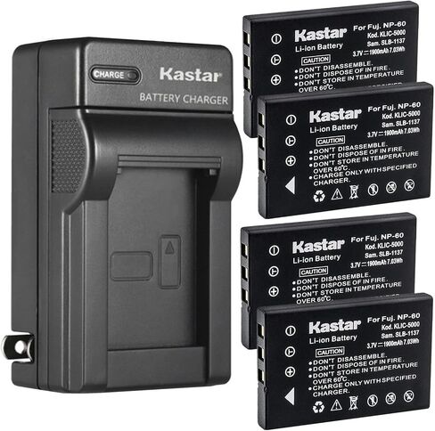 Kastar AC Wall Battery Charger Replacement for Traveler DC-5300 DC-5390 DC-6300 DV-5000 DV-5070 HD 10x, Polaroid PR-108DG DVC-00725F PDC-3370 in Saudi Arabia