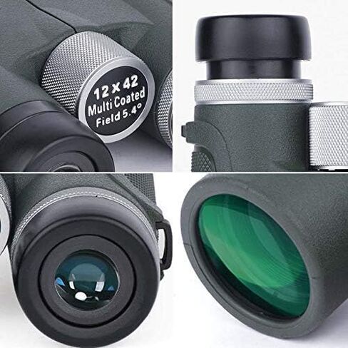 Monoculars Telescope High Power 12X42 Roof Prism Binoculars for Adults, Professional Metal Focusing Telescope for Bird Watching Travel Stargazing Sports-BAK4 Prism Lens Binoculars in Saudi Arabia