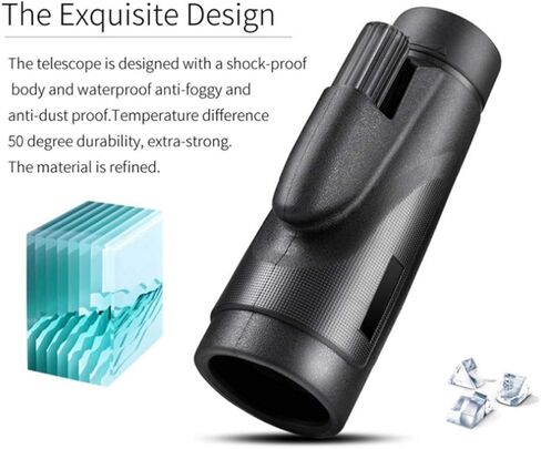 40X60 in Low Light telescopes, BAK4 Prism Monocular, Waterproof Fogproof Telescope for Bird Watching Camping in Saudi Arabia