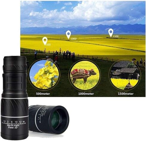 Monoculars for Adults High Power, 16 X 52 High Over Binoculars Telescope Monocular 66 / 8000M Plastic Binoculars Outdoor Black Outdoor Sports Telescope Binoculars in Saudi Arabia