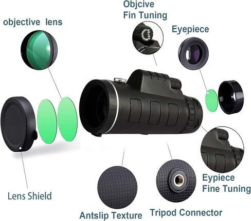 Monoculars Telescope High Power 40x60 High-Power Monoculars for Smartphones, Waterproof Zoom for Adult Bird Watching Outdoor Travel Sightseeing Binoculars in Saudi Arabia