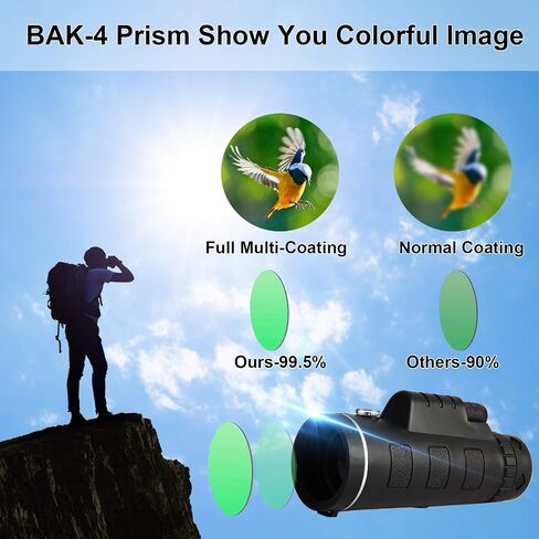 Monoculars Telescope High Power 40x60 High-Power Monoculars for Smartphones, Waterproof Zoom for Adult Bird Watching Outdoor Travel Sightseeing Binoculars in Saudi Arabia