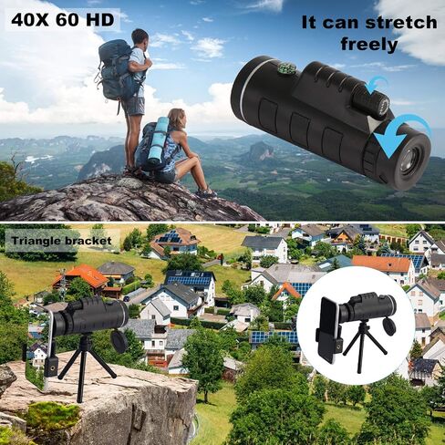 Monoculars Telescope High Power 40x60 High-Power Monoculars for Smartphones, Waterproof Zoom for Adult Bird Watching Outdoor Travel Sightseeing Binoculars in Saudi Arabia