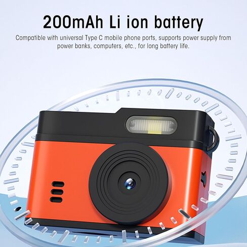 Small Camera 1080P HD Video Recorder, Keychain Digital Camcorder with LED Fill Light and Creative Filters, 0.96" HD Display, Portable Tiny Camera for Travel Vlog (Black Red) in Saudi Arabia