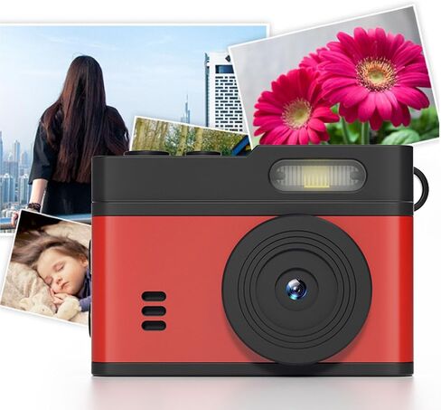 Small Camera 1080P HD Video Recorder, Keychain Digital Camcorder with LED Fill Light and Creative Filters, 0.96" HD Display, Portable Tiny Camera for Travel Vlog (Black Red) in Saudi Arabia