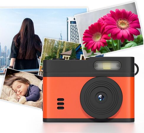 Small Camera 1080P HD Video Recorder, Keychain Digital Camcorder with LED Fill Light and Creative Filters, 0.96" HD Display, Portable Tiny Camera for Travel Vlog (Black Red) in Saudi Arabia