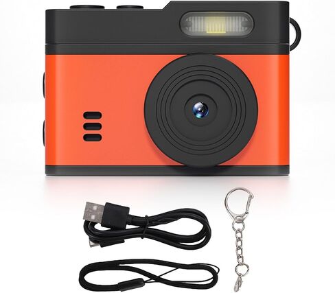 Small Camera 1080P HD Video Recorder, Keychain Digital Camcorder with LED Fill Light and Creative Filters, 0.96" HD Display, Portable Tiny Camera for Travel Vlog (Black Red) in Saudi Arabia