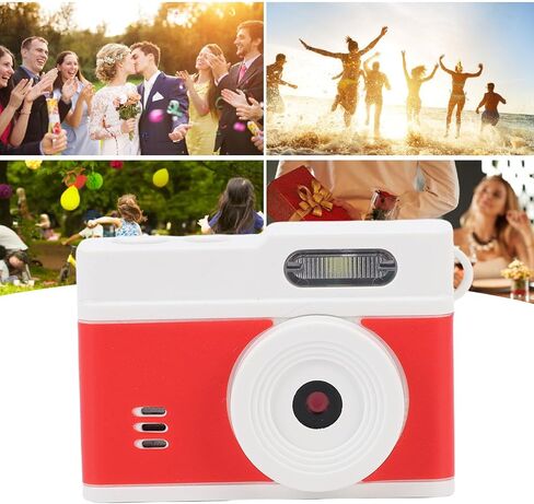 كاميرا Diydeg Mini Keychain، 0.96 بوصة 1080 بكسل 12 ميجابكسل كاميرا رقمية قديمة مع ضوء فلاش LED، شاشة ملونة، كاميرا فيديو صغيرة عتيقة الحركة، محمولة (أسود برتقالي) in Kuwait
