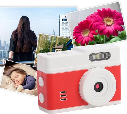 كاميرا Diydeg Mini Keychain، 0.96 بوصة 1080 بكسل 12 ميجابكسل كاميرا رقمية قديمة مع ضوء فلاش LED، شاشة ملونة، كاميرا فيديو صغيرة عتيقة الحركة، محمولة (أسود برتقالي) in Kuwait