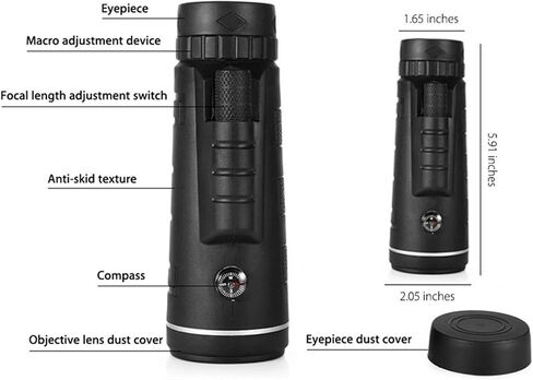 Monoculars for Adults High Power, Telescope High Definition Outdoor Products Double Tone High Power with Compass Function 40X60 Binoculars in Saudi Arabia