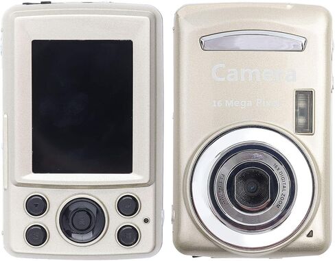 TOPINCN Digital Camera Recorder, Digital Video Camera 2MP 720P 30FPS Vlogging Camera 16X Zoom Mini for Outdoor(Gold) in Saudi Arabia