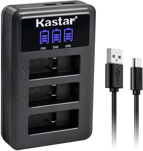 Kastar 4 Pack Battery and LCD Triple USB Charger Compatible with GoPro Max SPCC1B, ACDBD-001 ACBAT-001 ACCBAT-001, CHDHZ-201 CHDHZ201 Battery, GoPro MAX 360 Waterproof Degree 5.6K Action Camera in Saudi Arabia