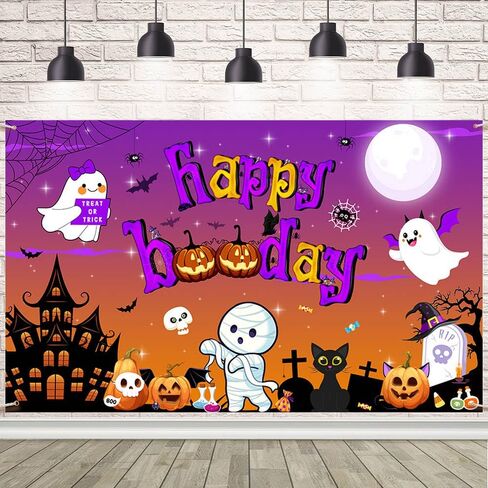 عيد الهالوين بودي عيد ميلاد خلفية راية الهالوين Spooktacular لطيف شبح موضوع ديكور للبنين بنات استحمام الطفل حفلة عيد ميلاد زينة صور استوديو الدعائم ديكور لوازم 70.8x43.3 بوصة in Saudi Arabia