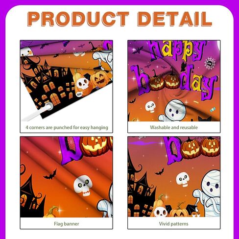 عيد الهالوين بودي عيد ميلاد خلفية راية الهالوين Spooktacular لطيف شبح موضوع ديكور للبنين بنات استحمام الطفل حفلة عيد ميلاد زينة صور استوديو الدعائم ديكور لوازم 70.8x43.3 بوصة in Saudi Arabia