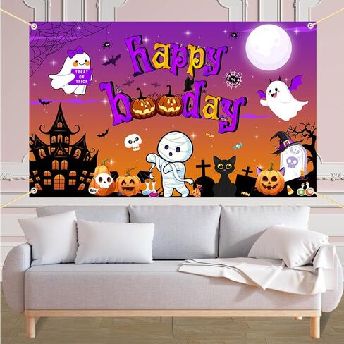 عيد الهالوين بودي عيد ميلاد خلفية راية الهالوين Spooktacular لطيف شبح موضوع ديكور للبنين بنات استحمام الطفل حفلة عيد ميلاد زينة صور استوديو الدعائم ديكور لوازم 70.8x43.3 بوصة in Saudi Arabia