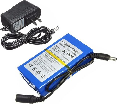 NOUCHU 1 Pack DC 12480 12V 4800mAh بطارية ليثيوم أيون قابلة للشحن مع شاحن للبلوتوث (أزرق) in Kuwait