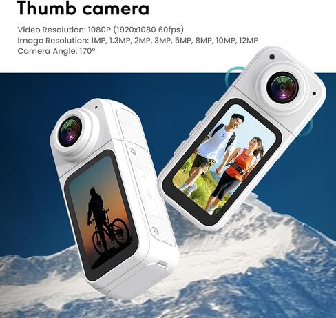 كاميرا Dpofirs 1080P Thumb Action، مسجل فيديو صغير لكاميرا الجسم، كاميرا تسجيل فيديو للجيب يمكن ارتداؤها للعمل وركوب الدراجات والسفر ومشي الحيوانات الأليفة (بدون بطاقة ذاكرة) in Saudi Arabia