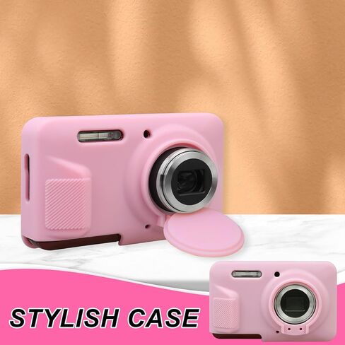 حافظة RAIALL لكاميرا KODAK PIXPRO FZ55 الرقمية، حافظة واقية من السيليكون الناعم لكاميرا تسجيل الفيديو KODAK PIXPRO FZ55، حافظة كاميرا FZ55 خفيفة الوزن ومقبض جلد الجسم، وردي in Kuwait