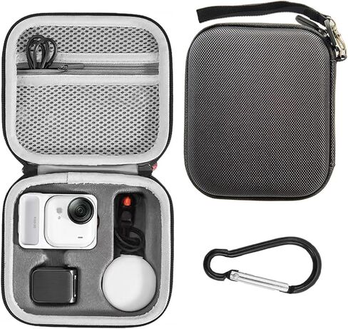 Hard Protective Carrying Case for Insta360 GO Ultra Shockproof Water-Resistant EVA Shell Travel Storage Bag with Custom Fit Compartments, Carabiner Clip and Wrist Strap Ultra Compact Cover Case Bag in Kuwait