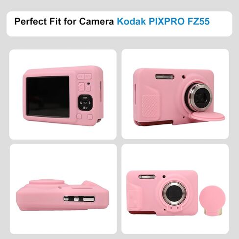 حافظة لكاميرا Kodak PIXPRO FZ55 الرقمية، حافظة ناعمة مضادة للخدش، غطاء عدسة واقٍ من السيليكون الناعم لملحقات كاميرا Kodak Pixpro Fz55 DSLR (مسحوق جيلي) in Saudi Arabia