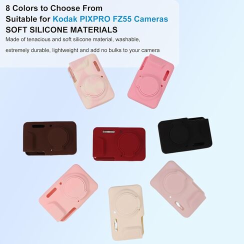 حافظة لكاميرا Kodak PIXPRO FZ55 الرقمية، حافظة ناعمة مضادة للخدش، غطاء عدسة واقٍ من السيليكون الناعم لملحقات كاميرا Kodak Pixpro Fz55 DSLR (مسحوق جيلي) in Saudi Arabia