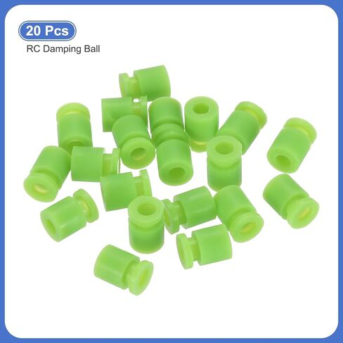 كرات مطاطية مضادة للاهتزاز من MECCANIXITY RC لجهاز التحكم في الطيران RC F4 F7 ملحقات الطائرة بدون طيار M3x8mm (أخضر فاتح)، عبوة من 20 قطعة in Saudi Arabia