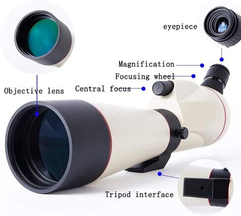 Telescopes for Adults Astronomy, High Power Binoculars Monocular for Kids and Beginners, 80Mm Travel Refractor Monocular for for Moon Viewing Bird Watching Sightseeing in Saudi Arabia