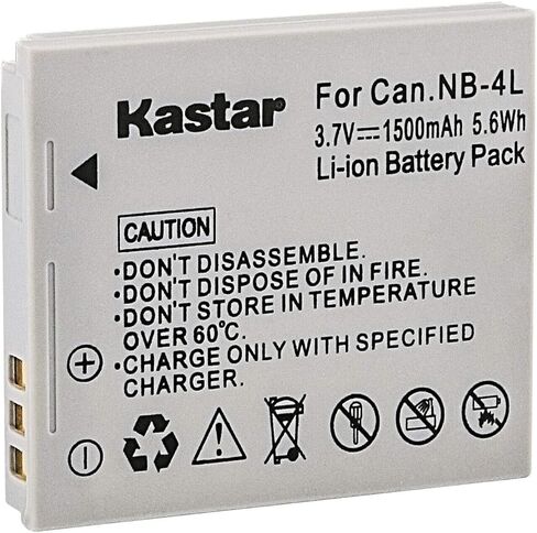 Kastar LTD2 USB Battery Charger Replacement for Canon NB-4L NB4L, NB-4LH NB4LH Battery, Canon CB-2LV Charger, Canon Digital IXUS 120 is, Digital IXUS 130, IXY Digital Wireless Camera in Saudi Arabia