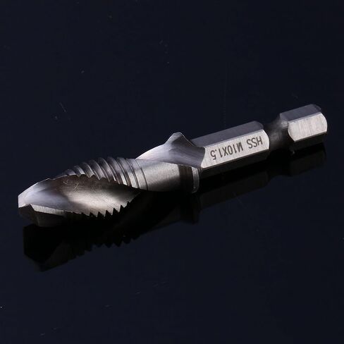 M10 Hss 1/4" Hex Handle Tap Drill Bits, Tap Taper and Drill Bits for Soft Metal, Aluminum, Iron in Saudi Arabia