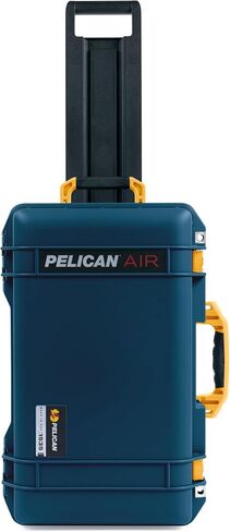 Pelican Air 1535 Carry-on Case by ColorCase - Deep Pacific Blue - Medium Size Waterproof Case with TrekPak Divider System & Mesh Lid Organizer - Black Handles & Latches in Kuwait