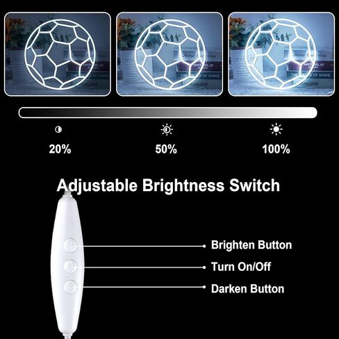 YSMNDE كرة القدم النيون علامة لديكور الجدار، عكس الضوء كرة القدم ضوء النيون لغرفة الأولاد، USB بالطاقة الرجبي أضواء LED لكهف الرجل والمراهقين وغرف الألعاب، هدية لمحبي الرجبي in Kuwait