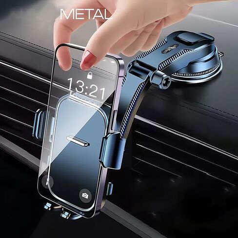 Car Phone Mount Holder for Nissan Maxima 2008-2024,Dashboard Windshield Phone Holder Strongest Suction Cup 360° Adjustable Hands Free Anti-Drop Cell Phone Holder,Black + Mirror Finish in Saudi Arabia