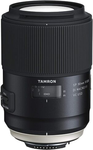 Tamron AFF017N700 SP 90 مم F/2.8 Di VC USD 1:1 ماكرو لكاميرات نيكون (أسود) (مجدد معتمد) in Kuwait