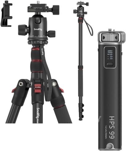 SmallRig Camera Tripod, 71" Foldable Aluminum Tripod/Monopod and 99Wh/6800mAh Battery Grip in Saudi Arabia