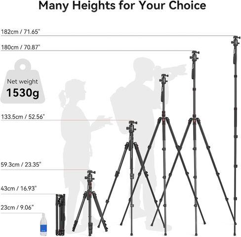 SmallRig Camera Tripod, 71" Foldable Aluminum Tripod/Monopod and 99Wh/6800mAh Battery Grip in Saudi Arabia