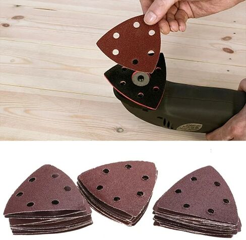 25PCS Abrasive Sheets – Triangle-Shaped Aluminum Oxide Sanding Sheets, 180 Grit for Wood, Metal & DIY Projects in Saudi Arabia