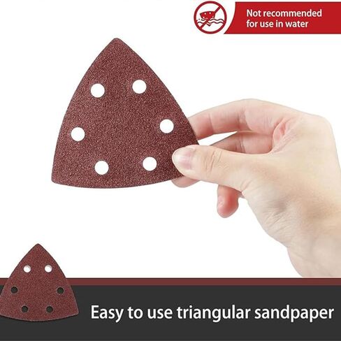 25PCS Abrasive Sheets – Triangle-Shaped Aluminum Oxide Sanding Sheets, 180 Grit for Wood, Metal & DIY Projects in Saudi Arabia